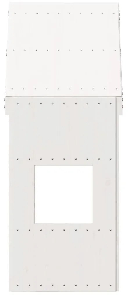Telhado de cama infantil 55x99x139,5 cm pinho maciço branco