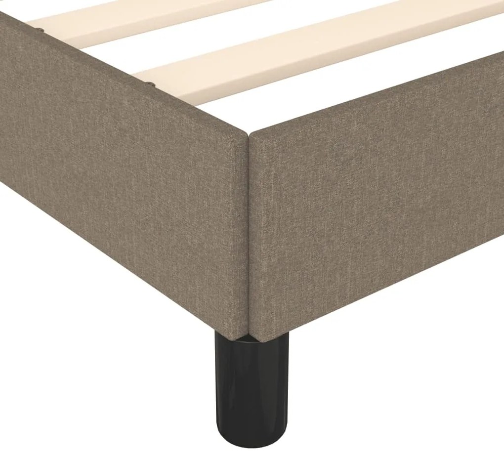 Estrutura cama sem colchão 90x200 cm tecido cinza-acastanhado