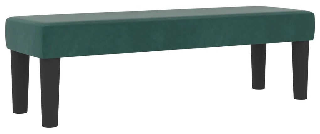 Cama Box Spring com Colchão &amp; Banco Verde Escuro 120x200 cm Veludo