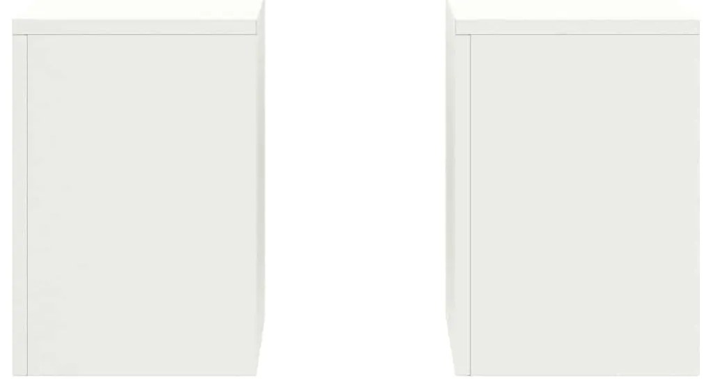 Suportes para Plantas Externas Pilar 2 pcs Branco 24x24x35 cm Aço
