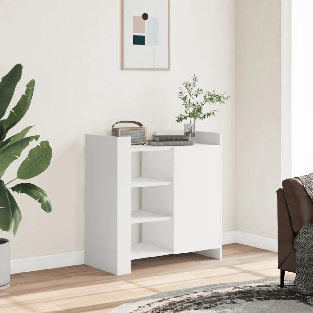 vidaXL Aparador 45x35x75 cm derivados de madeira branco