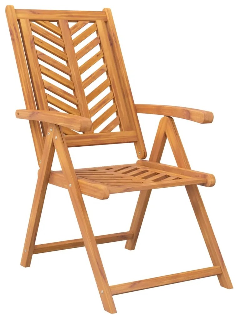 Cadeiras de jardim reclináveis 2 pcs madeira de acácia maciça