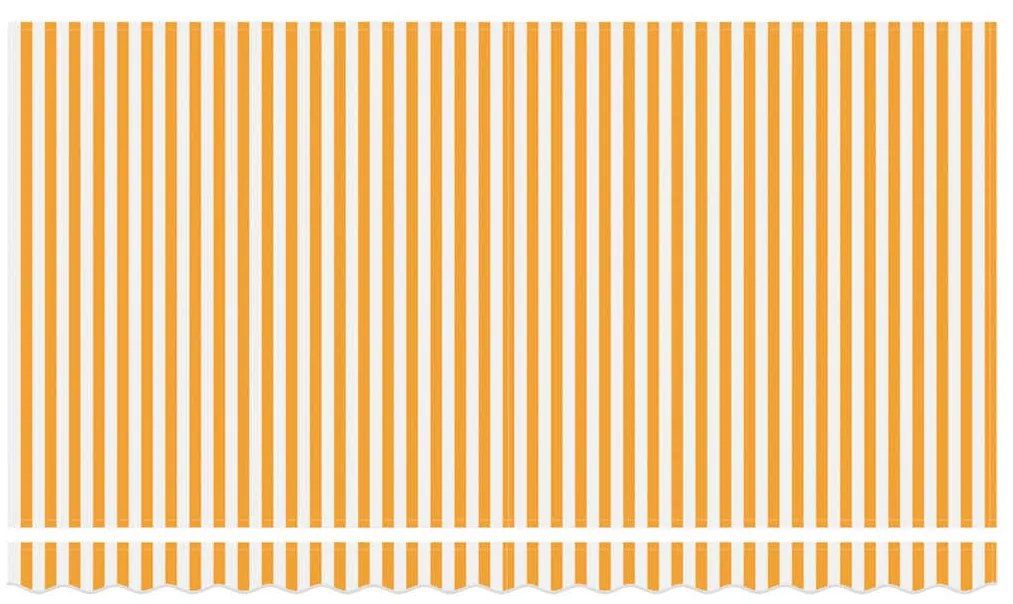 Toldo Retrátil Manual Amarelo e Branco 400x200 cm