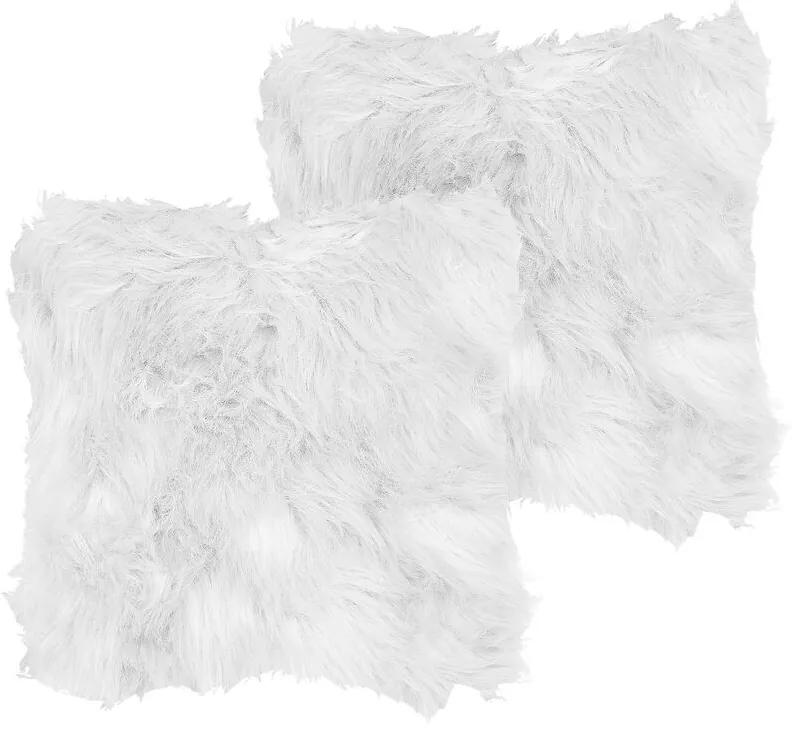 Conjunto de 2 almofadas decorativas brancas 45 x 45 cm LUBHA Beliani