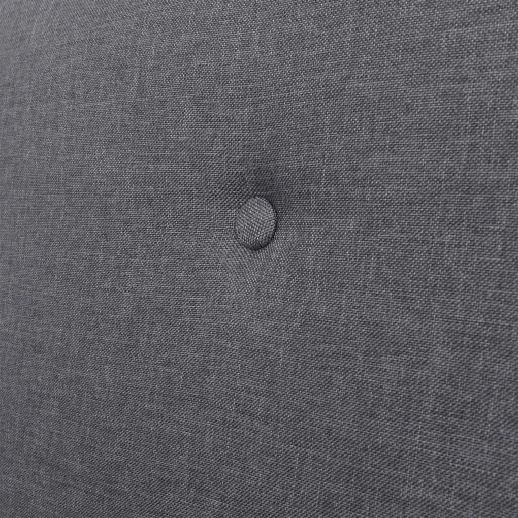Conjunto de sofás 2 pcs tecido cinzento escuro