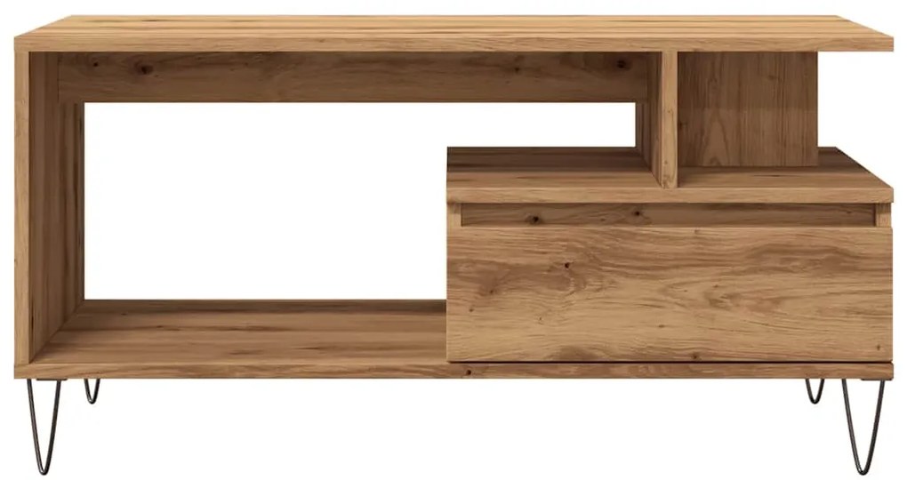 Mesa centro 90x49x45 cm derivados de madeira carvalho artisiano