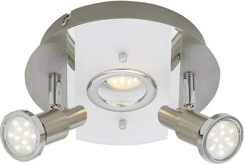 Briloner 3595-032 - Foco LED RIPOSO 1xLED/5W/230V + 2xGU10/3W