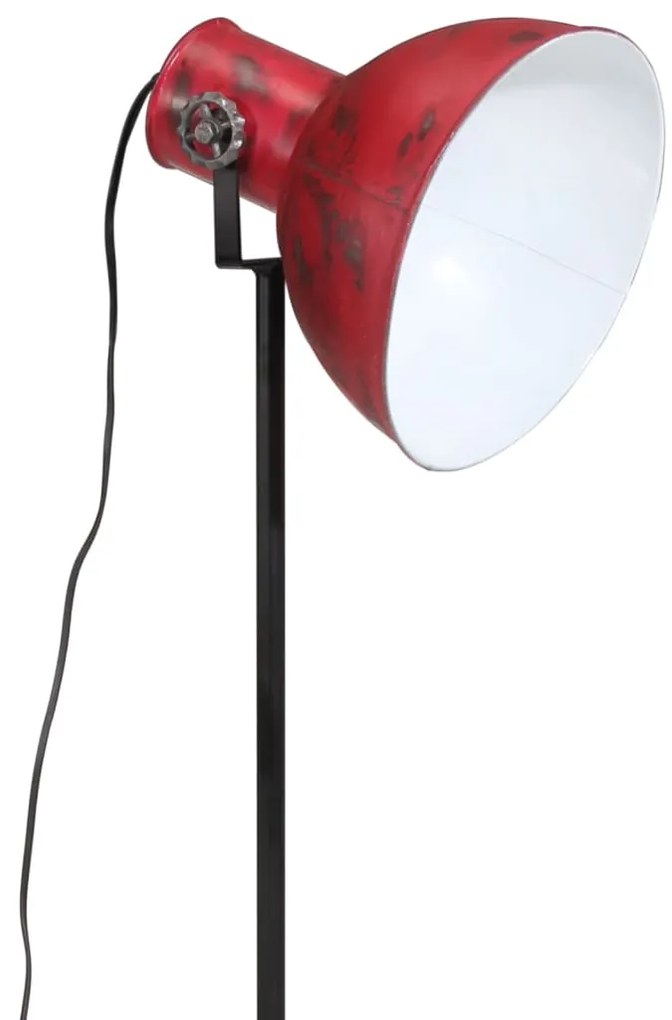 Candeeiro de pé 25 W 75x75x90-150 cm E27 vermelho desgastado