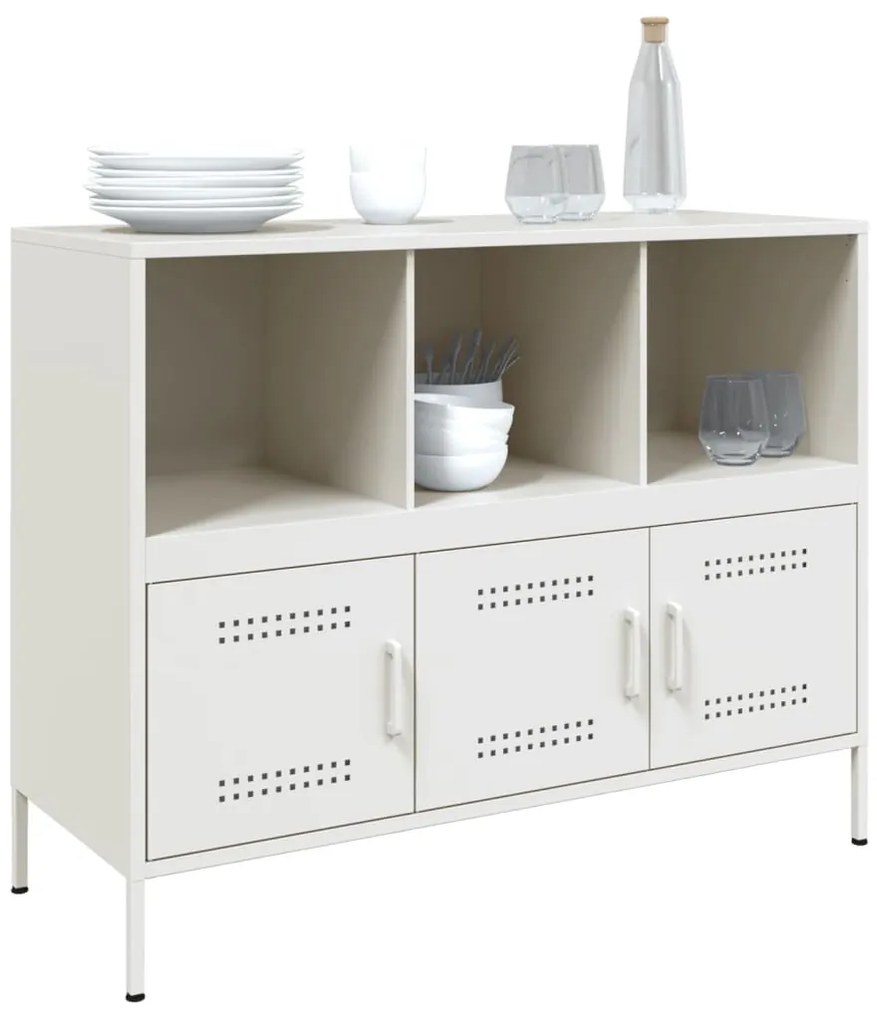 Aparador 100,5x39x79 cm aço branco