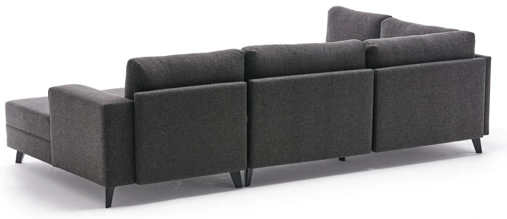 Sofá-Cama de Canto Efsun – Antracite – 300 x 78 x 202 cm