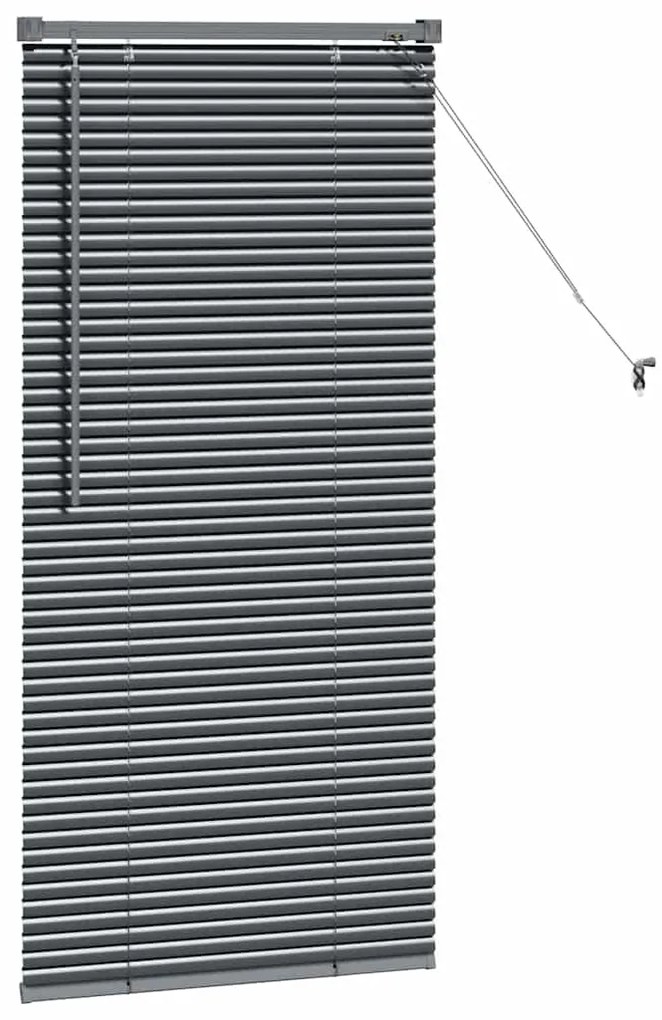 Persiana de Janela Cinzento-escuro 60 x 130 cm Alumínio