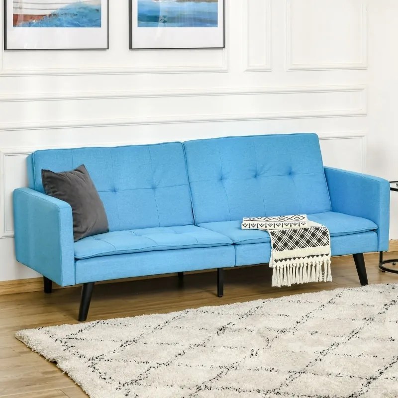Sofá-Cama Mary - Azul - Design Nórdico