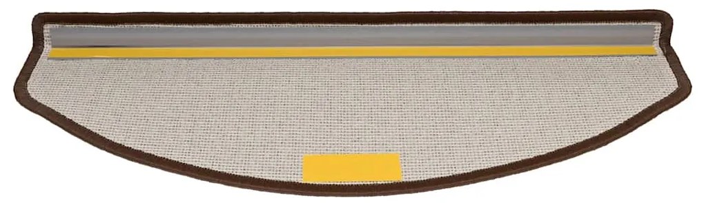 Tapetes de escada 20 pcs 65x24x4 cm castanho café