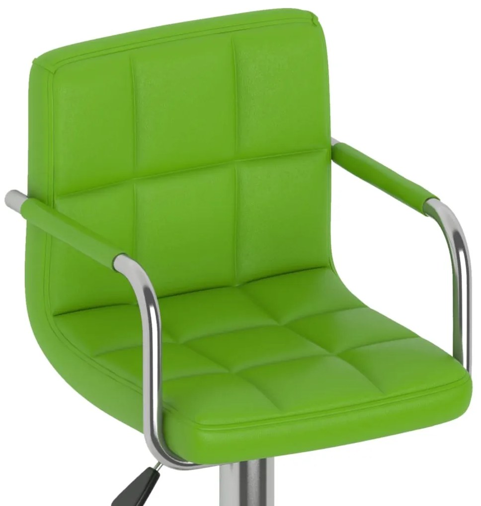 Bancos de bar 2 pcs couro artificial verde