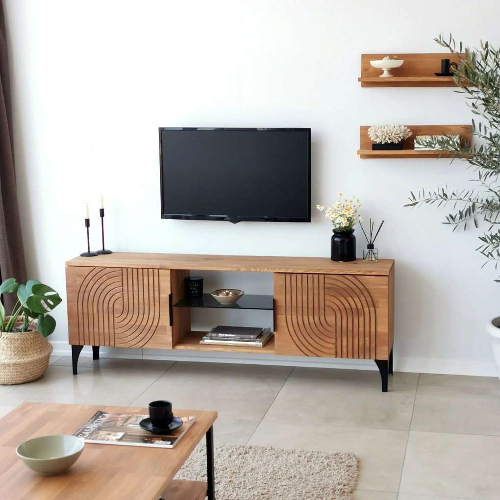 Unidade de TV Lidya – Carvalho – Largura: 150 cm Altura: 40 cm Profund