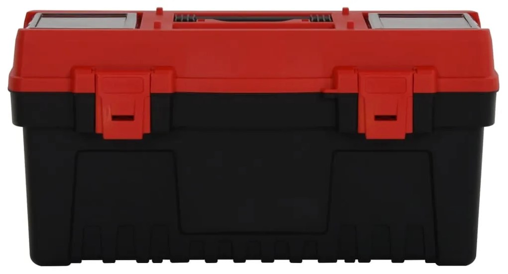 2 pcs conjunto de caixas de ferramentas PP preto/vermelho