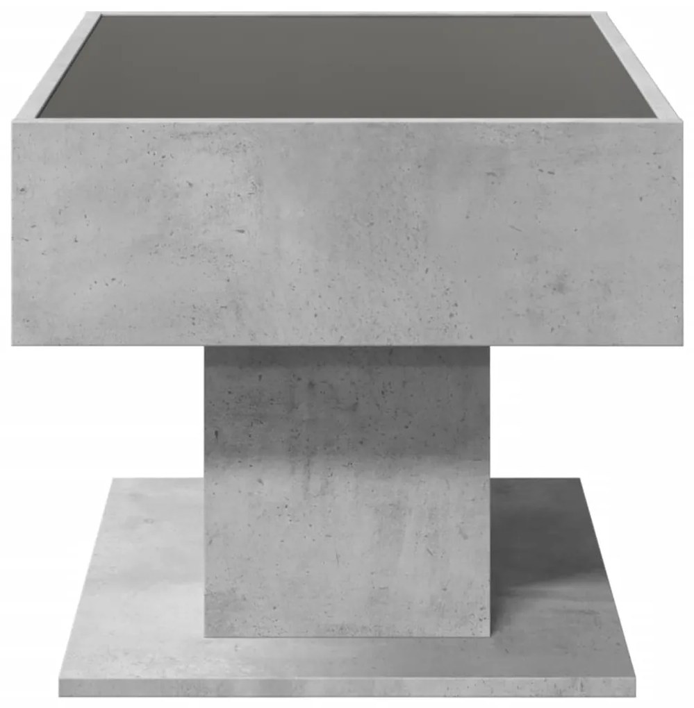 Mesa de centro c/ LEDs 70x50x45 cm derivados de madeira