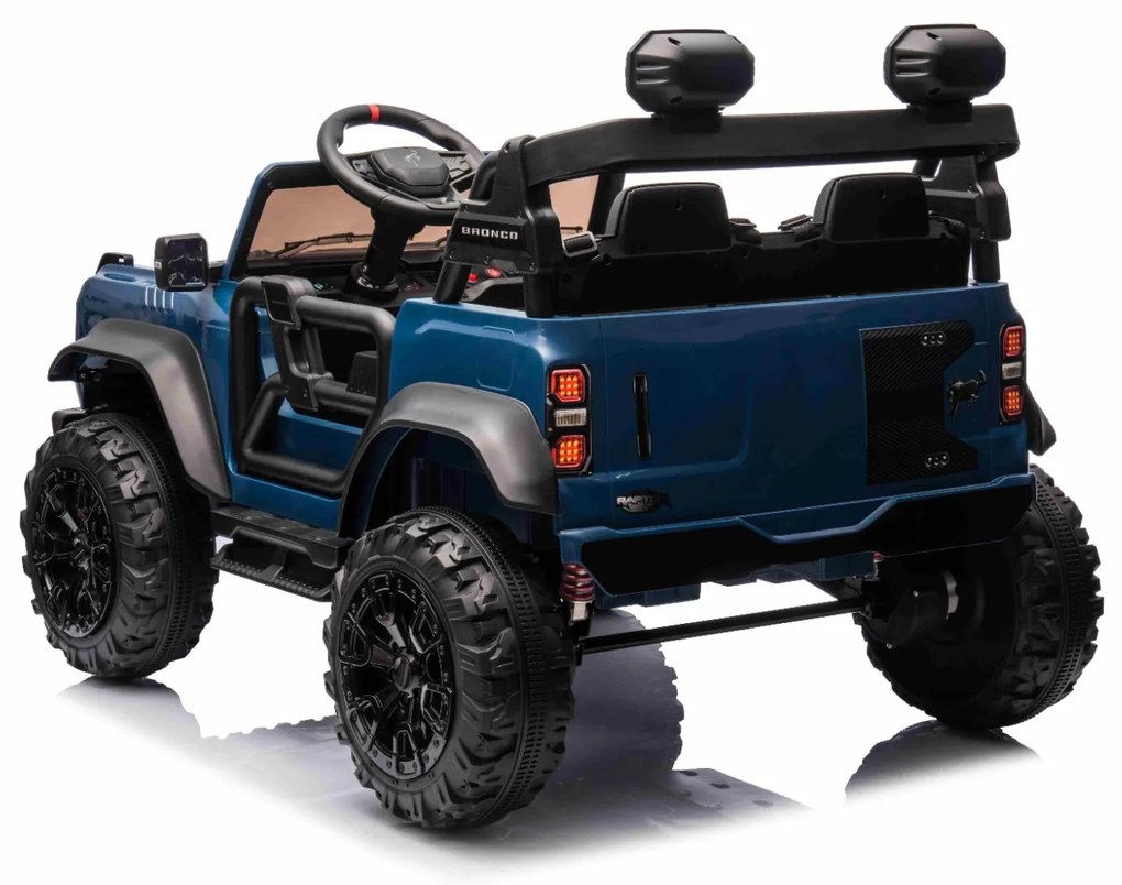 Carro elétrico para crianças 24V 2 lugares Ford Bronco XXL com tração traseira, licenciado Rodas Plástico Azul