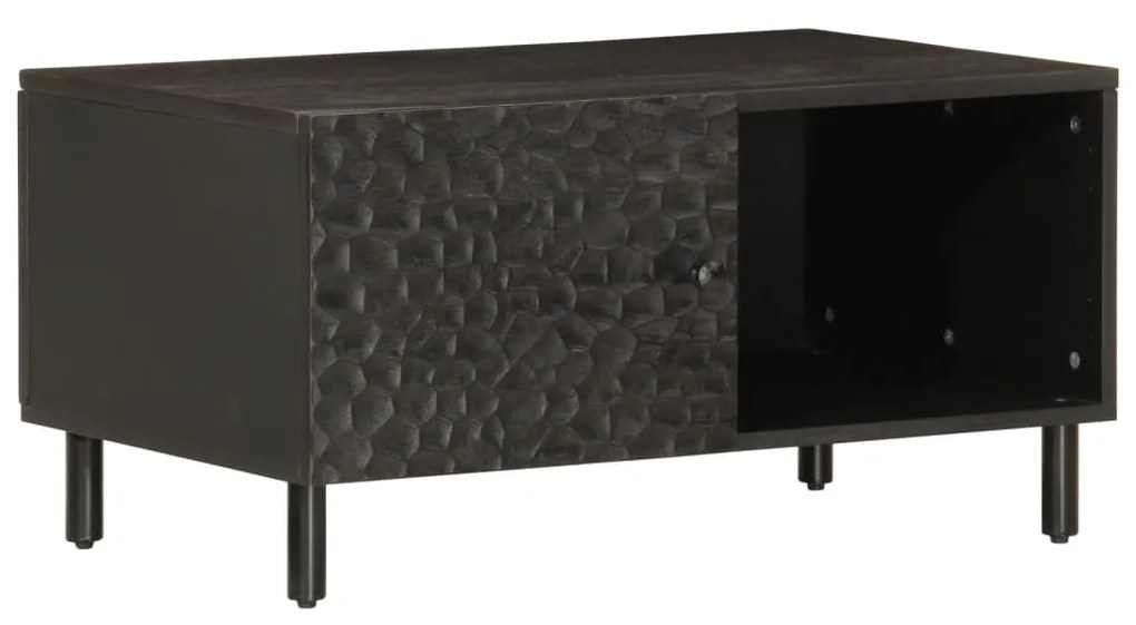 vidaXL Mesa de centro 80x50x40 cm madeira de mangueira maciça preto
