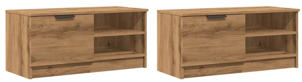 Móveis TV 2 pcs 80x35x36,5 cm deriv. madeira carvalho artisiano