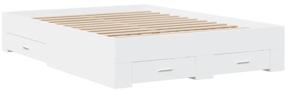 Estrutura cama c/ gavetas 120x190cm derivados de madeira branco