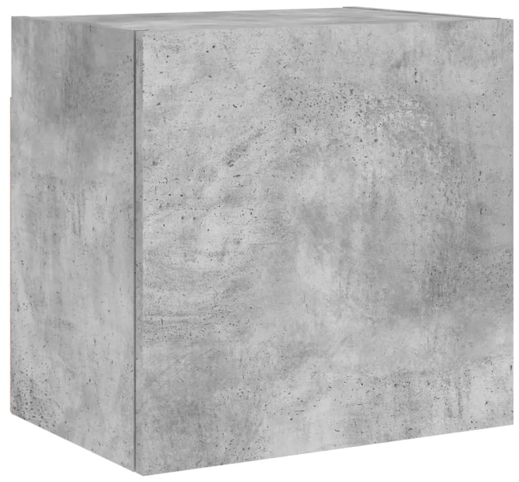 Móveis de parede p/ TV 2pcs 40,5x30x40cm madeira cinza cimento