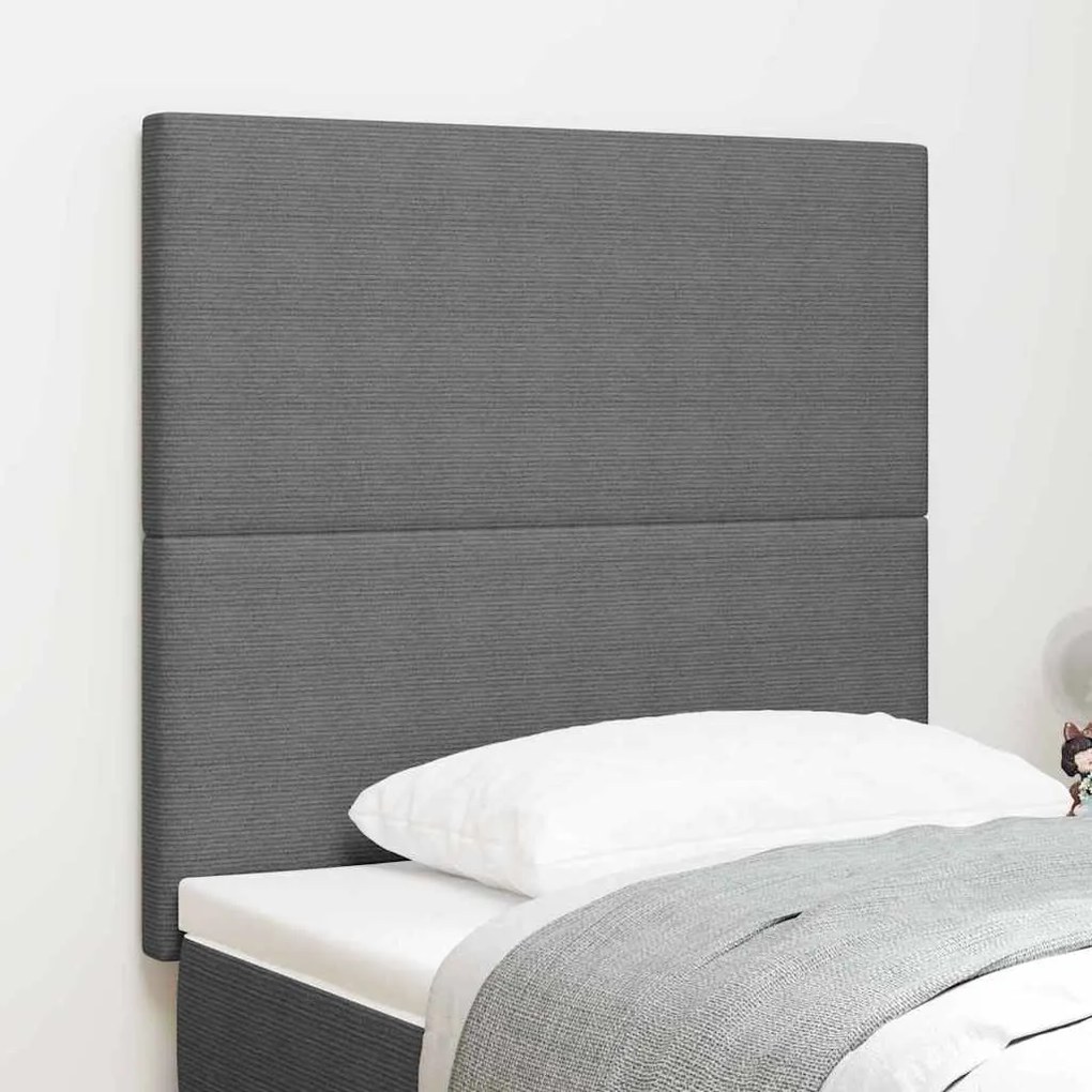 Luz de Cabeceira LED Cinza 90 cm Tecido de Corduroy