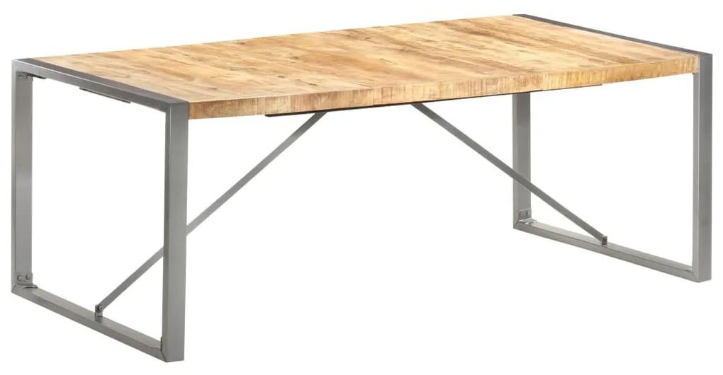 Mesa de jantar 200x100x75 cm madeira de mangueira maciça áspera
