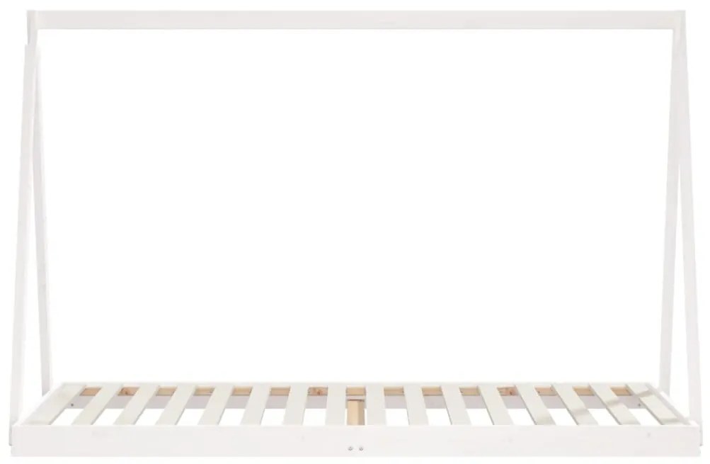 Estrutura de cama infantil 90x200 cm pinho maciço branco