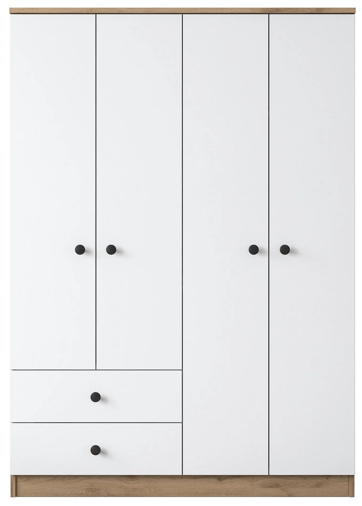 Guardarropa BA108 – Nogueira e Branco – 120x170x42,5 cm
