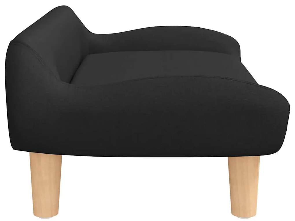 Cama para cães 70x40x24 cm tecido preto