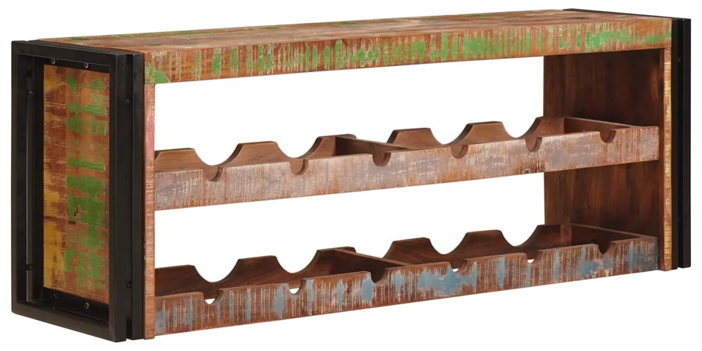 vidaXL Escorredor de Vinho 100 x 45 x 33 cm Madeira Recuperada Maciça