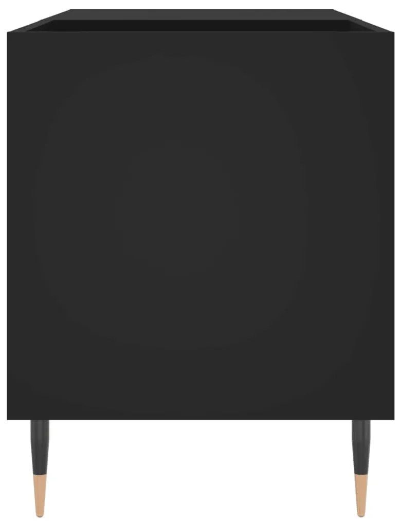 Armário para discos 85x38x48 cm derivados de madeira preto