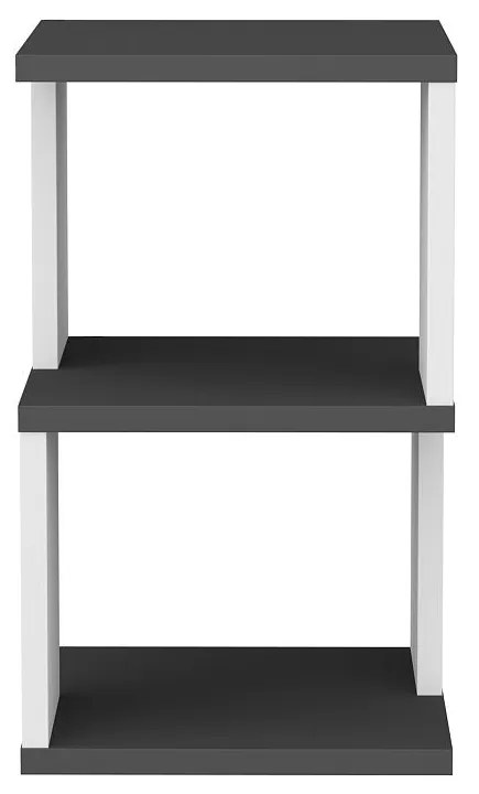 Mesa de Cabeceira Carter – Antracite e Branco – 29,6 x 29,6 x 49,4 cm