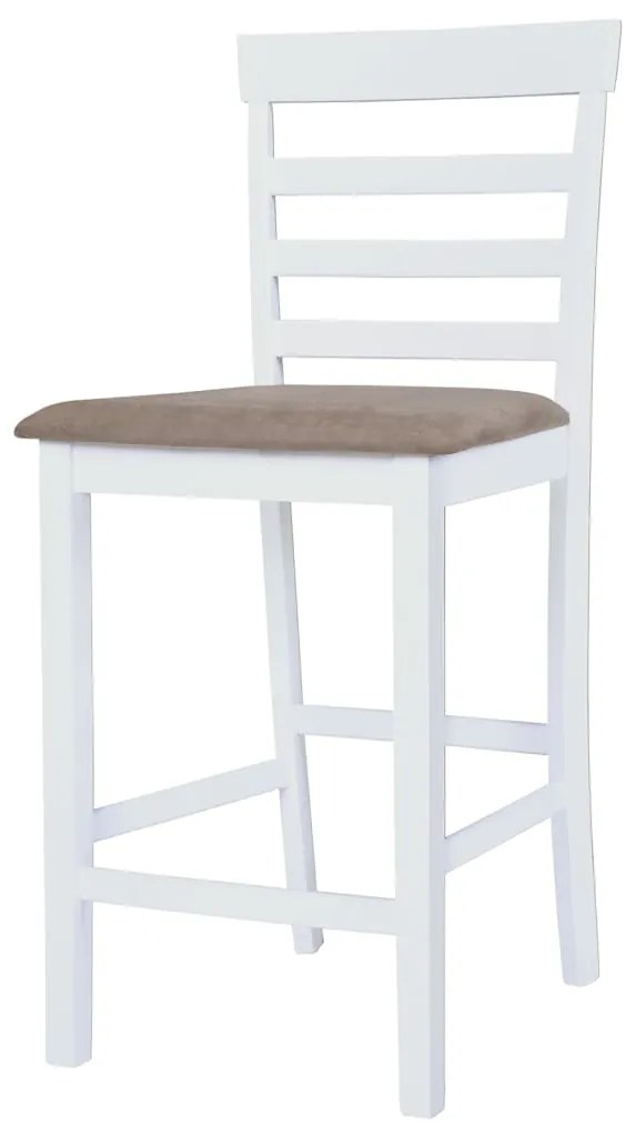Bancos de bar 2 pcs tecido branco