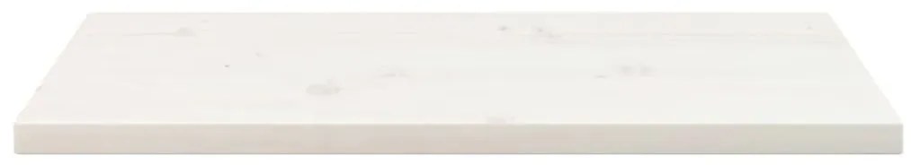 Tampo de mesa retangular 80x40x2,5 cm pinho maciço branco
