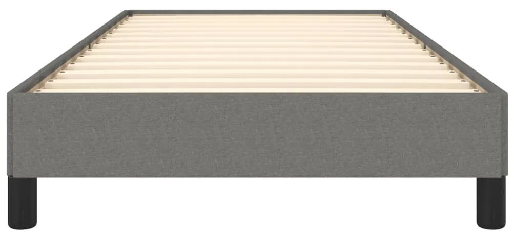 Estrutura de cama sem colchão 90x200 cm tecido cinzento-escuro