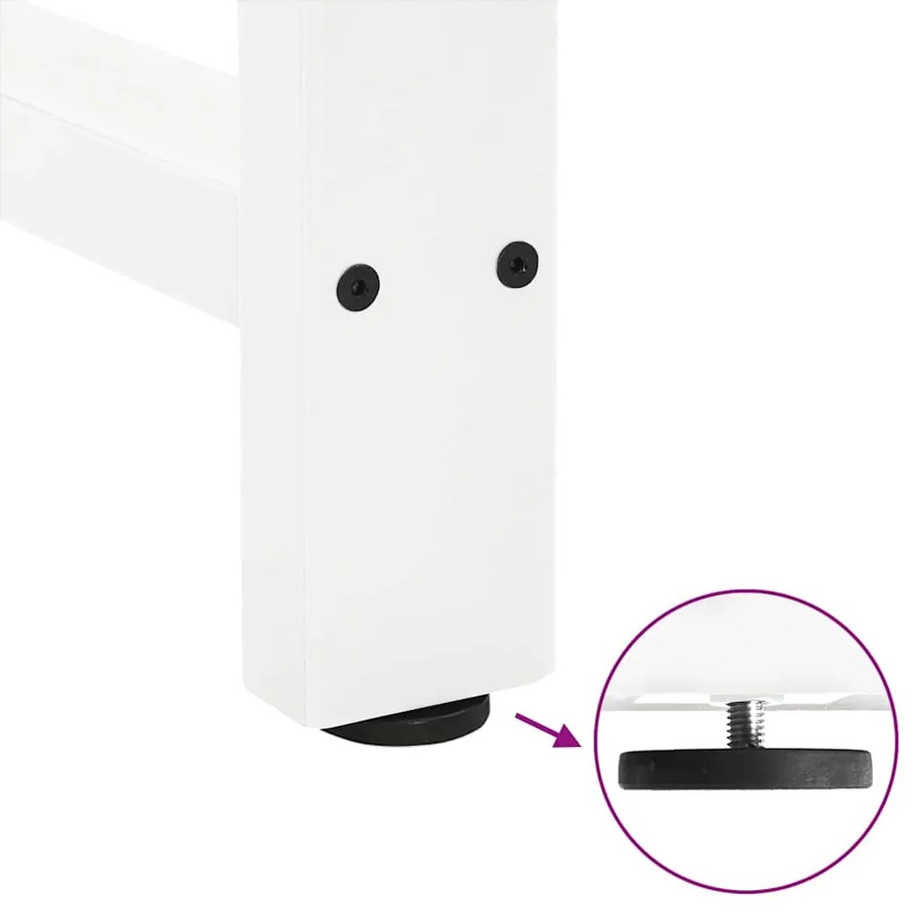 Pés para mesa de centro , brancos, 2 peças, 40x (30-31) cm, aço