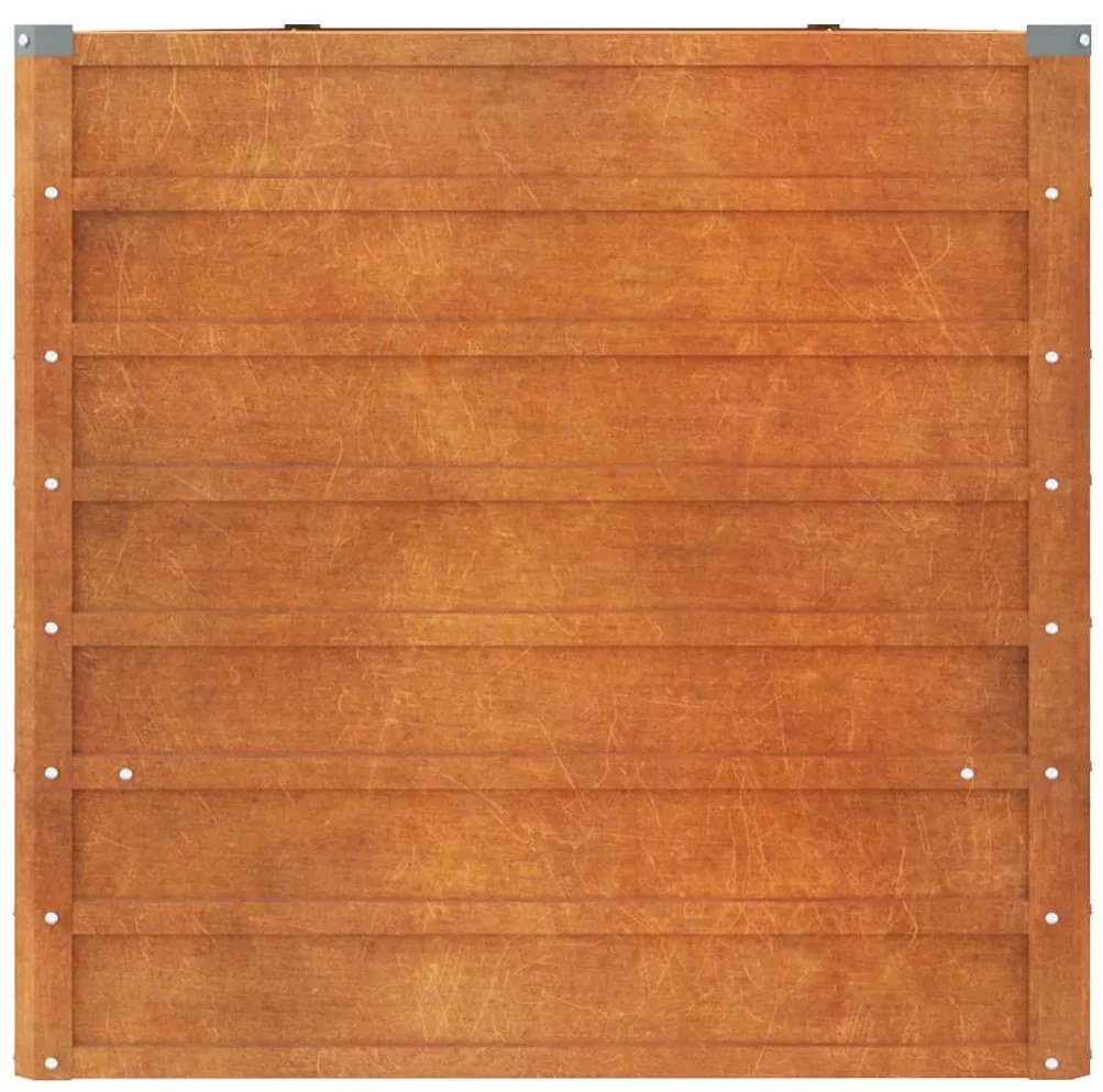 Canteiro de jardim 400x80x77 cm aço corten cor enferrujado