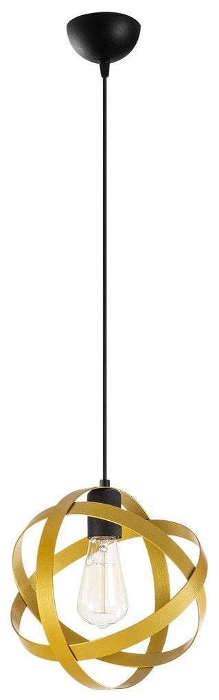 Candeeiro de Teto Gezegen – Preto e Dourado – 25 cm