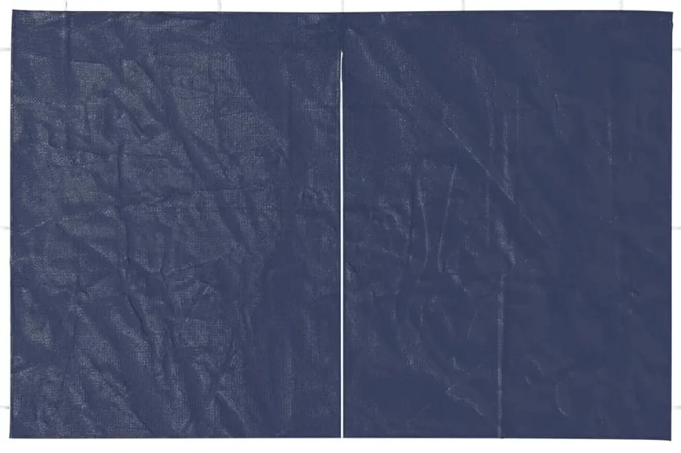 Parede lateral com fecho p/ tenda de festas 2 pcs PE azul
