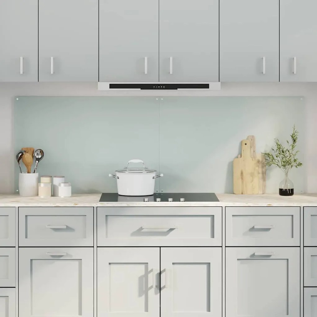 vidaXL Proteção de Cozinha 2 pcs Branco 90 x 60 cm vidro temperado