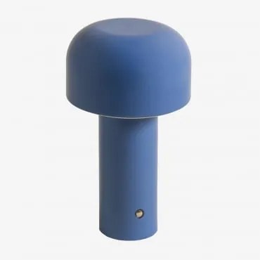 Lâmpada De Mesa Led Sem Fios Em Ferro Loentia Azul Ken - Sklum