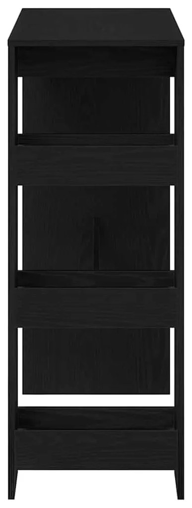 Mesa de bar com prateleiras derivados de madeira carvalho preto