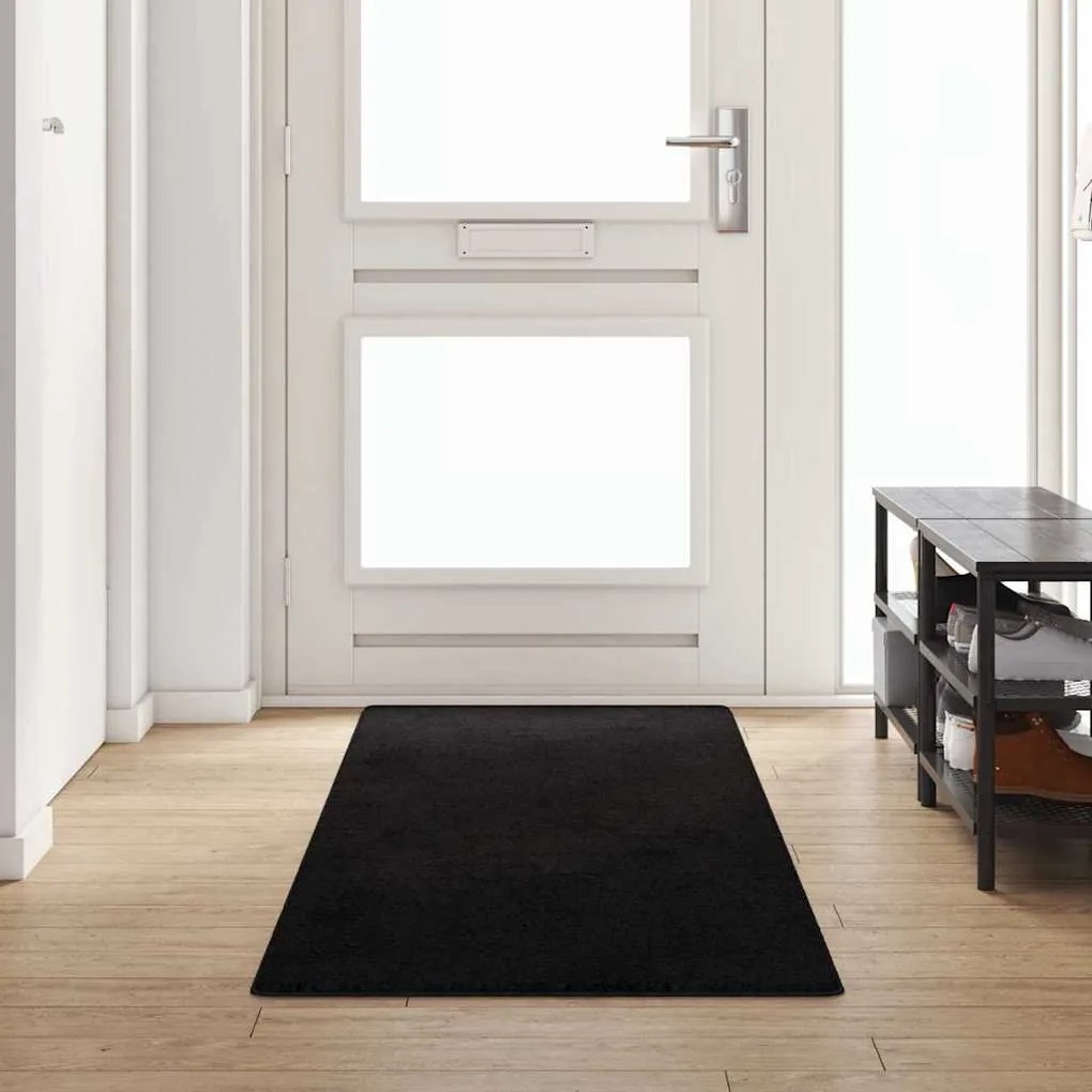 vidaXL Runner de Carpete Preto 80 x 300 cm 100% Polipropileno Tuft