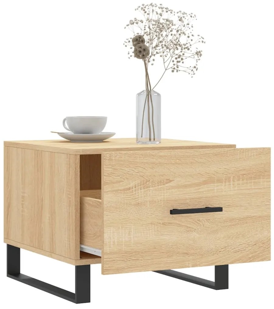 Mesas de centro 2 pcs 50x50x40cm deriv. madeira carvalho sonoma