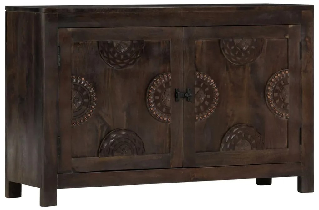 Aparador design esculpido 110x35x70 cm madeira mangueira maciça