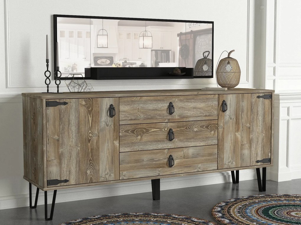Aparador Costa Caraíba com Espelho – 180 x 78 x 45 cm | Elegância e Fu