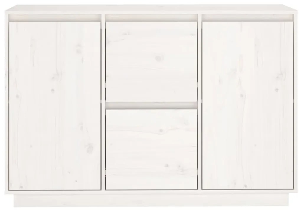 Aparador 111x34x75 cm madeira de pinho maciça branco