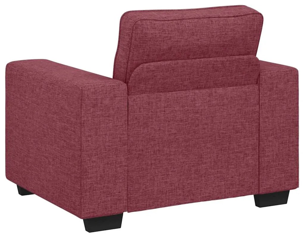 Poltrona 60 cm tecido vermelho tinto